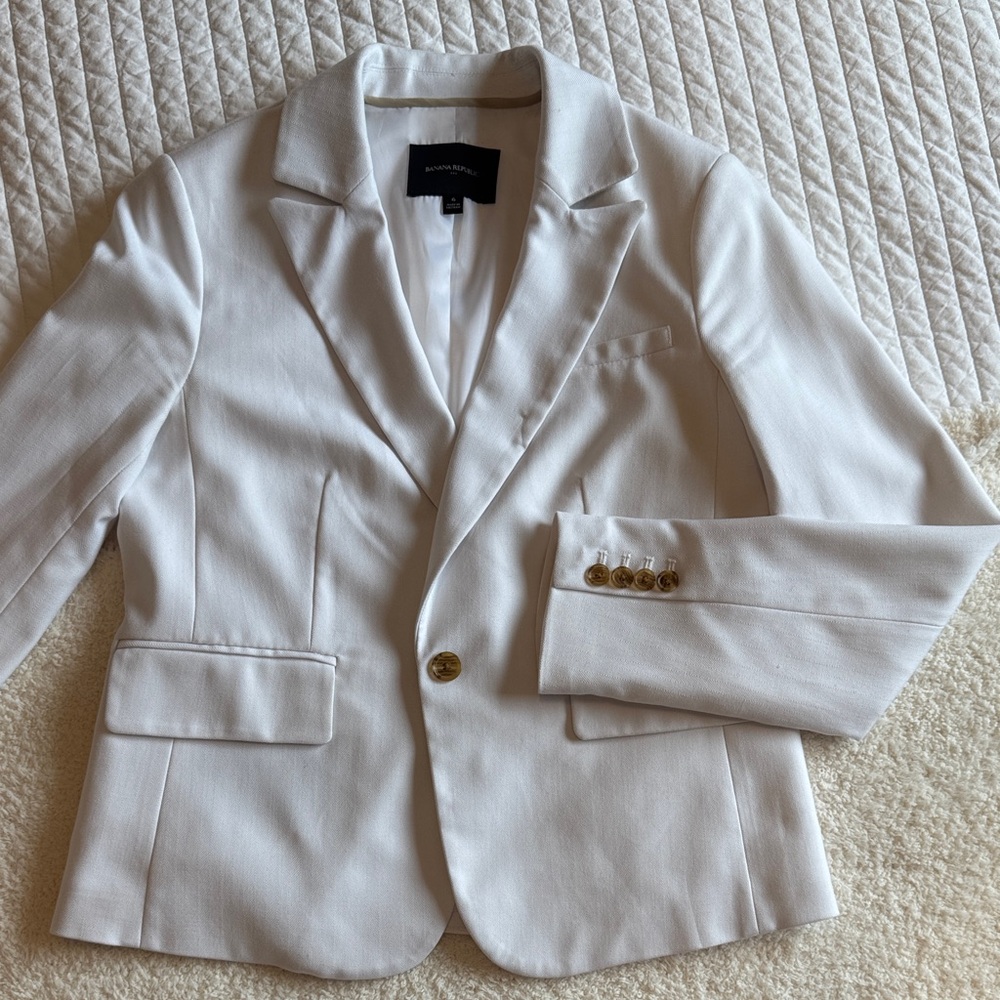 Banana Republic White Blazer